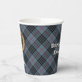 Clan MacKay Crest over Blue Tartan Papieren Bekers (Links)