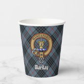 Clan MacKay Crest over Blue Tartan Papieren Bekers (Voorkant)