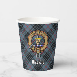 Clan MacKay Crest over Blue Tartan Papieren Bekers