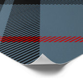 Clan MacKay Crest over Blue Tartan Poster (Hoek)