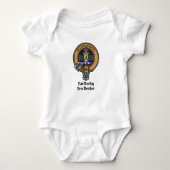 Clan MacKay Crest over Blue Tartan Romper (Voorkant)
