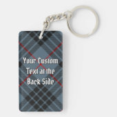 Clan MacKay Crest over Blue Tartan Sleutelhanger (achterkant)