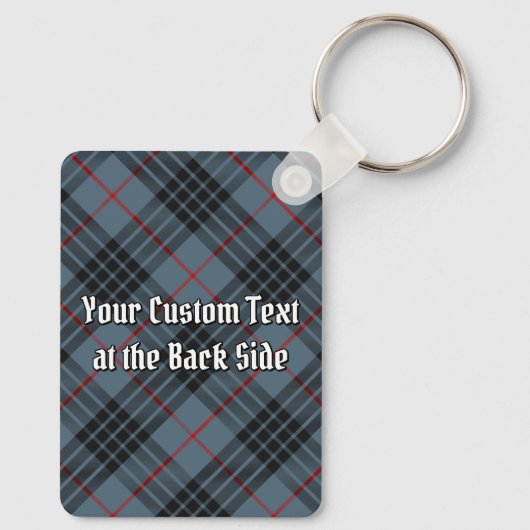 Clan MacKay Crest over Blue Tartan Sleutelhanger (Achterkant)