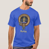 Clan MacKay Crest over Blue Tartan T-shirt (Voorkant)