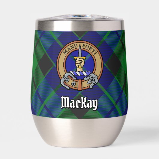 Clan MacKay Crest over Tartan (Voorkant)