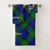 Clan MacKay Crest over Tartan Bad Handdoek (Insitu)