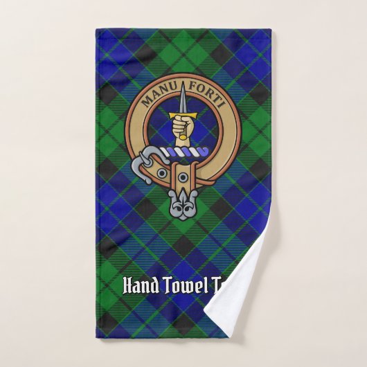 Clan MacKay Crest over Tartan Bad Handdoek (Handdoek)