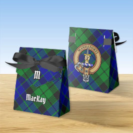 Clan MacKay Crest over Tartan Bedankdoosjes