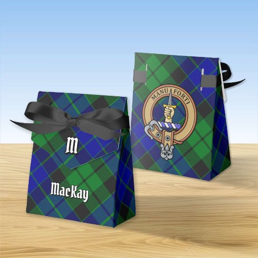 Clan MacKay Crest over Tartan Bedankdoosjes