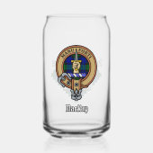 Clan MacKay Crest over Tartan Blikvorm Glas (Voorkant)