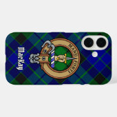 Clan MacKay Crest over Tartan Case-Mate iPhone Case (Achterkant (horizontaal))
