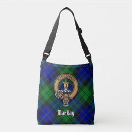 Clan MacKay Crest over Tartan Crossbody Tas