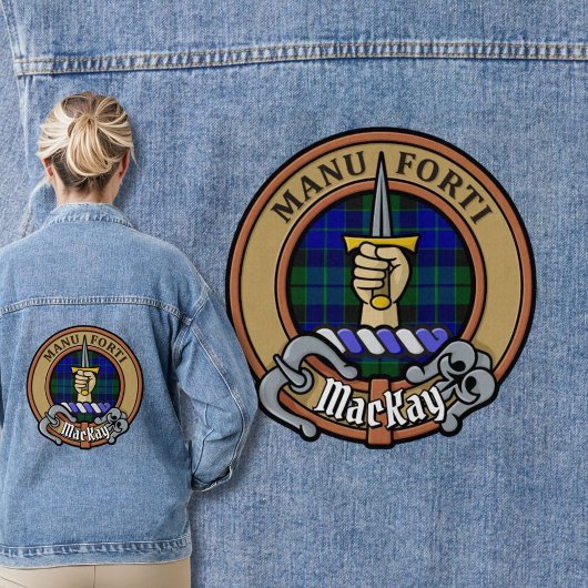 Clan MacKay Crest over Tartan Denim Jacket