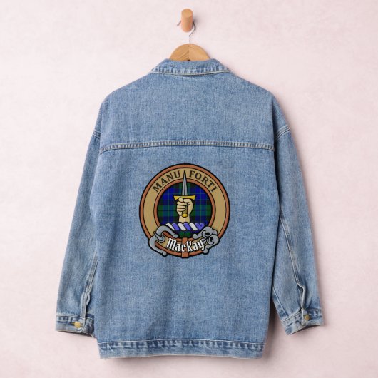 Clan MacKay Crest over Tartan Denim Jacket (Hangar)