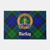 Clan MacKay Crest over Tartan Deurmat (Voorkant)