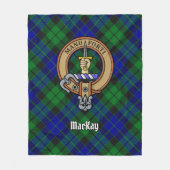 Clan MacKay Crest over Tartan Fleece Deken (Voorkant)