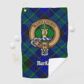 Clan MacKay Crest over Tartan Golfhanddoek (Insitu)