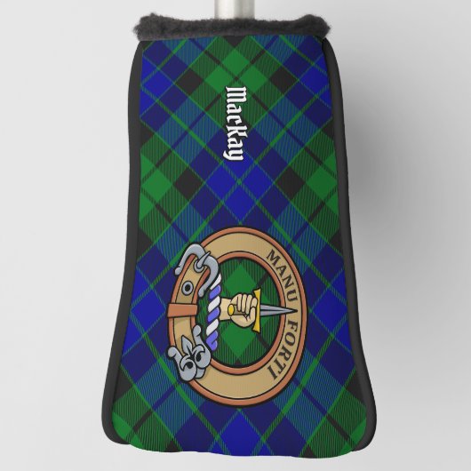 Clan MacKay Crest over Tartan Golfheadcover (Draai 90)