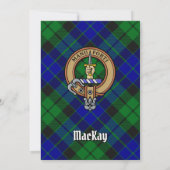 Clan MacKay Crest over Tartan Kaart (Achterkant)