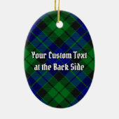 Clan MacKay Crest over Tartan Keramisch Ornament (Achterkant)