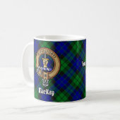 Clan MacKay Crest over Tartan Koffiemok (Voorkant links)
