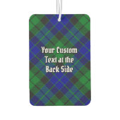 Clan MacKay Crest over Tartan Luchtverfrisser (Achterkant)