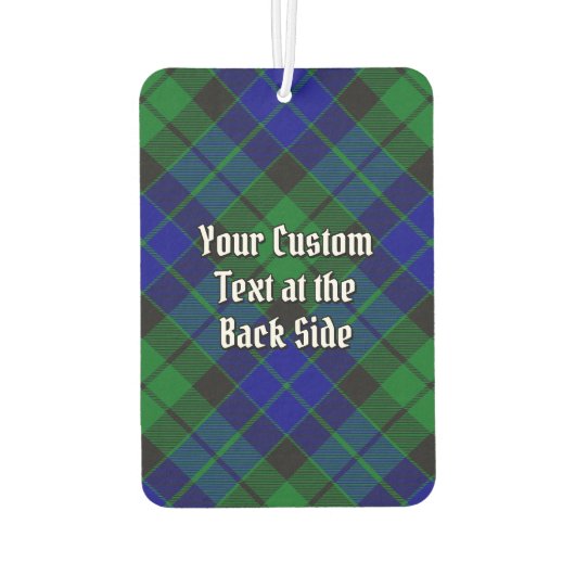 Clan MacKay Crest over Tartan Luchtverfrisser (Achterkant)