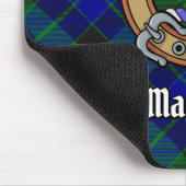 Clan MacKay Crest over Tartan Muismat (Hoek)
