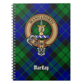 Clan MacKay Crest over Tartan Notitieboek (Voorkant)