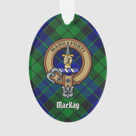 Clan MacKay Crest over Tartan Ornament