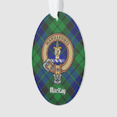 Clan MacKay Crest over Tartan Ornament (voorkant)