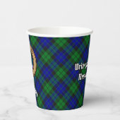 Clan MacKay Crest over Tartan Papieren Bekers (Links)
