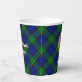 Clan MacKay Crest over Tartan Papieren Bekers (Rechts)