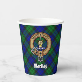 Clan MacKay Crest over Tartan Papieren Bekers