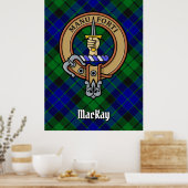 Clan MacKay Crest over Tartan Poster (Keuken)