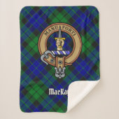 Clan MacKay Crest over Tartan Sherpa Deken (Voorkant)