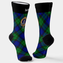 Clan MacKay Crest over Tartan Sokken
