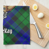 Clan MacKay Crest over Tartan Theedoek (Quarter Fold)