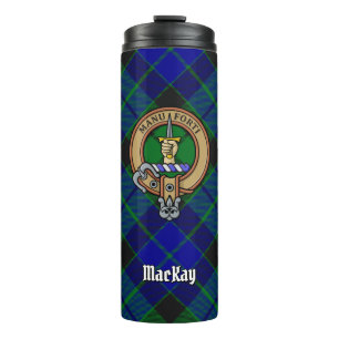 Clan MacKay Crest over Tartan Thermosbeker