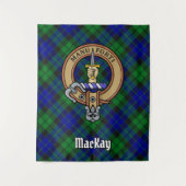Clan MacKay Crest over Tartan Wandkleed (Voorkant)