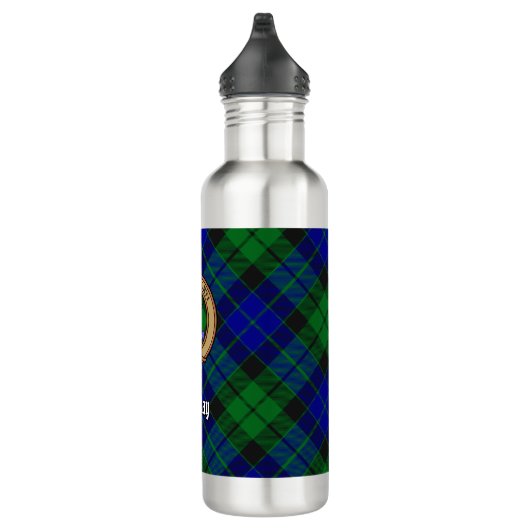 Clan MacKay Crest over Tartan Waterfles (Rechts)