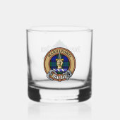 Clan MacKay Crest over Tartan Whisky Glas (Voorkant)