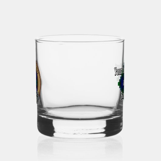 Clan MacKay Crest over Tartan Whisky Glas (Links)