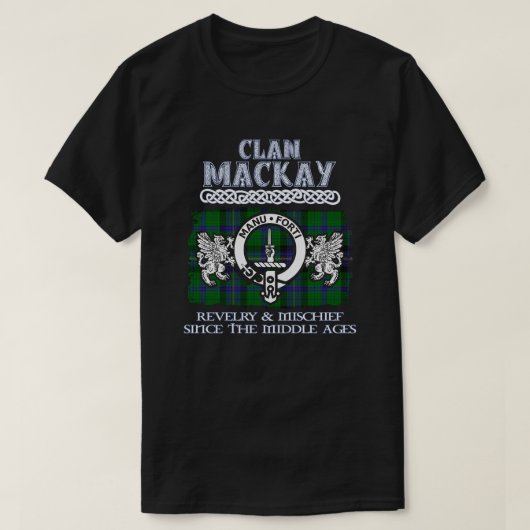 Clan Mackay crest Schotse clans Schotse achternaam T-shirt (Design voorkant)