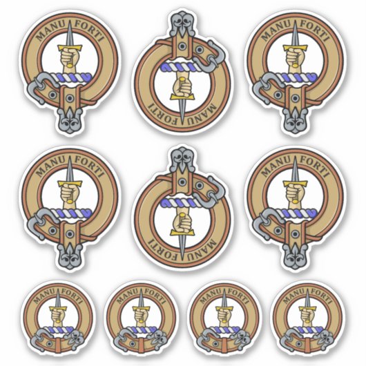 Clan MacKay Crest Sticker Set (Voorkant)