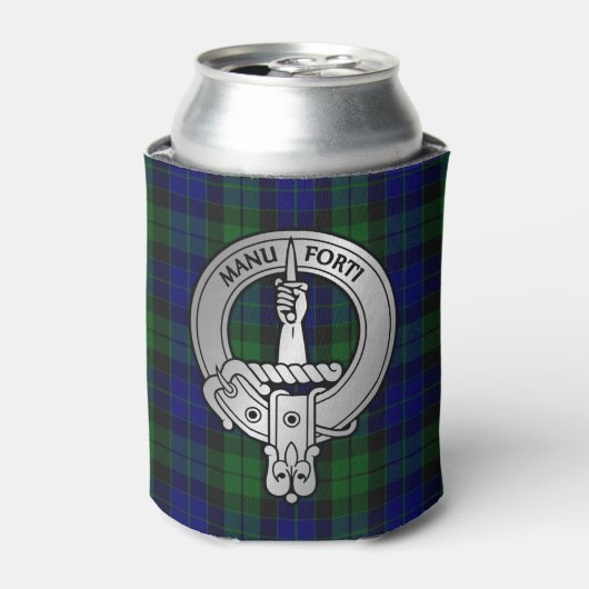 Clan MacKay Crest & Tartan Blikjeskoeler (Blikje Voorkant)