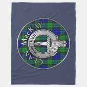 Clan MacKay Crest & Tartan Fleece Deken (Voorkant)