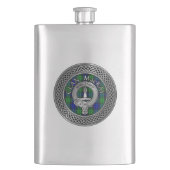 Clan MacKay Crest & Tartan Knot Flask Flacon (Voorkant)