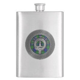 Clan MacKay Crest & Tartan Knot Flask Flacon