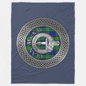 Clan MacKay Crest & Tartan Knot Fleece Blanket Deken (Voorkant)